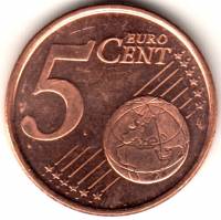 (2002) Монета Финляндия 2002 год 5 евроцентов  1-й тип образца 1999-2006 с буквой М Сталь, покрытая 